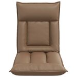 vidaXL Fauteuil de sol ajustable Cappuccino Simili cuir