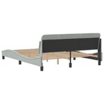 vidaXL Cadre de lit Dover gris clair 160x200 cm velours