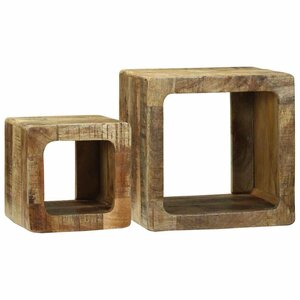 vidaXL Meuble TV 2 Pièces Marron Bois de manguier brut massif