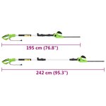 vidaXL Taille-haie électrique à perche télescopique 41 cm 550 W