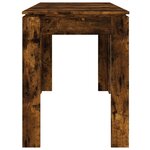 vidaXL Table à dîner chêne fumé 120x60x76 cm bois d'ingénierie
