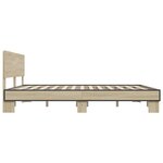 vidaXL Cadre de lit sans matelas chêne sonoma 180x200 cm