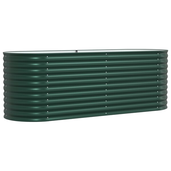 vidaXL Jardinière en hauteur Verte 240x80x81 cm en acier galvanisé