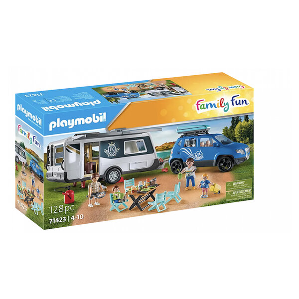 famille avec voiture et caravane - family Fun