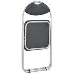 Vidaxl chaises pliantes de salle à manger 4 pièces noir similicuir