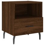 vidaXL Table de chevet chêne marron 40x35x47 5 cm bois d’ingénierie