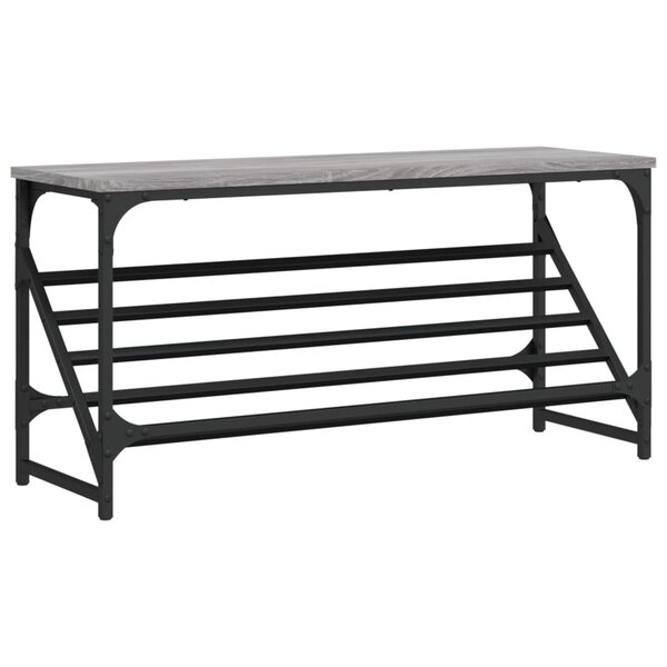 vidaXL Étagère à chaussures sonoma gris 90x30x45 cm bois d'ingénierie