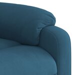vidaXL Fauteuil inclinable de massage électrique bleu velours