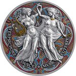 TERPSICHORE & EUTERPE Les Neuf Muses Pièce 2 Once Argent 2000 Francs Cameroun 2025