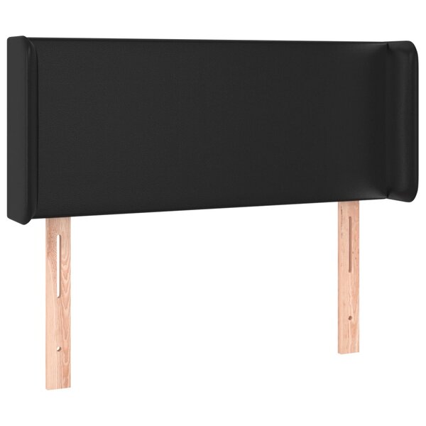 vidaXL Tête de lit avec oreilles Noir 103x16x78/88 cm Similicuir
