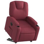 vidaXL Fauteuil inclinable rouge bordeaux tissu