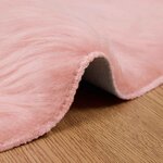vidaXL Tapis en fausse Tafalla Rose Ø 120 cm Polyester