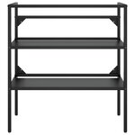 vidaXL Cadre de lavabo de salle de bain Noir 79x38x83 cm Fer