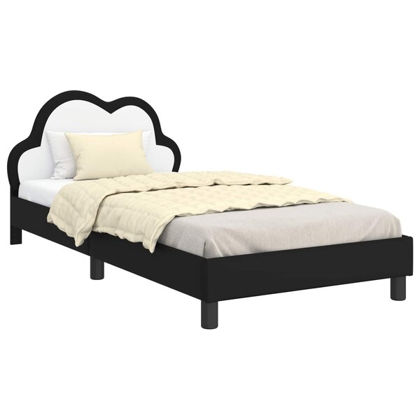 vidaXL Cadre de lit avec tête de lit Noir 80 x 200 cm PU
