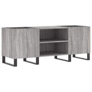 vidaXL Armoire à disques sonoma gris 121x38x48 cm bois d'ingénierie