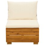 vidaXL Sofa de jardin milieu Bois d'Acacia Massif Marron