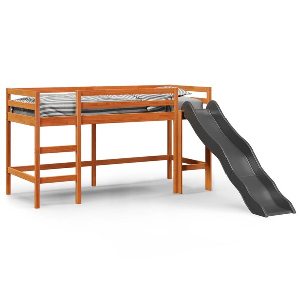vidaXL Lit mezzanine d'enfants sans matelas 80x200 cm bois pin massif