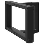 vidaXL Pieds de table basse en T  2 pièces  noir  50 x 25 x (30-31) cm  acier