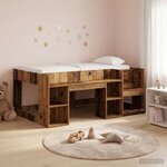 vidaXL Cadre de lit pour enfants avec rangement Bois ancien