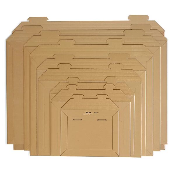 Pochette carton microcannelure recyclé brune raja 70x45 cm (lot de 50)