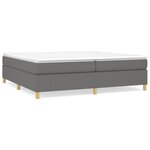 vidaXL Cadre de lit sans matelas gris foncé 200x200 cm tissu