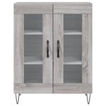 vidaXL Buffet haut Sonoma gris 69 5x34x180 cm Bois d'ingénierie