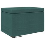 vidaXL Tabouret Vert foncé 61 x 41 x 40 cm Tissu et bois stratifié