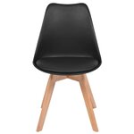 vidaXL Chaises à manger lot de 2 Noir Plastique