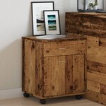 vidaXL Armoire à roulettes vieux bois 45x38x54 cm bois d'ingénierie