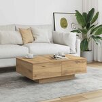 vidaXL Table basse chêne artisanal 90x60x31 cm bois d'ingénierie