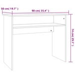 vidaXL Bureau Chêne sonoma 90x50x74 cm Bois d'ingénierie