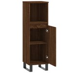 vidaXL Armoire de bain chêne marron 30x30x100 cm bois d'ingénierie