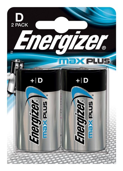Blister de 2 Piles Alcaline Maxplus Mono / D / LR20 1 5V ENERGIZER