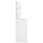 vidaXL Coiffeuse avec LED Blanc brillant 74 5x40x141 cm