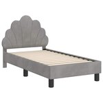 vidaXL Cadre de lit pour tout-petit avec tête de lit Gris clair