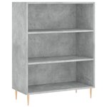 vidaXL Buffet haut Gris béton 69 5x34x180 cm Bois d'ingénierie