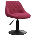vidaXL Chaises à manger pivotantes lot de 4 rouge bordeaux velours