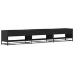 vidaXL Meuble TV noir 270x40x46 cm bois d'ingénierie