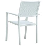 vidaXL Ensemble de salle à manger de jardin 5 Pièces Blanc