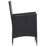 vidaXL Salon de jardin 5 Pièces avec coussins résine tressée noir