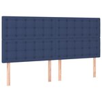 vidaXL Cadre de lit sans matelas bleu tissu