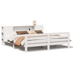 vidaXL Cadre de lit sans matelas blanc 180x200 cm bois massif de pin