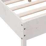 vidaXL Cadre de lit sans matelas blanc 140x200 cm bois de pin massif