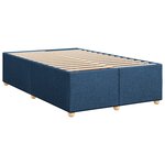 vidaXL Sommier à lattes de lit avec matelas bleu 120x190 cm tissu