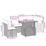 vidaXL Salon de jardin 6 Pièces avec coussins noir résine tressée