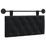 vidaXL Tête de lit suspendue Avec lumière LED Noir Velours