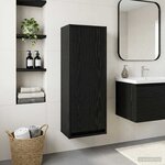 vidaXL Meuble de lavabo mural Chêne noir 35 x 20 x 81 cm