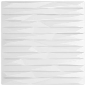 vidaXL Panneaux muraux 24 Pièces blanc 50x50 cm XPS 6 m² pierre