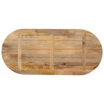 vidaXL Dessus de table 120x50x3 8 cm ovale bois massif de manguier