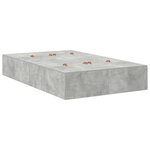 Cadre de lit de rangement vidaXL Gris béton 120x190 cm